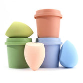 1pc Drop Shaped Makeup Sponge With 1pc Storage Box